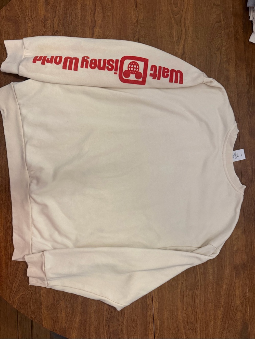 Disney Mickey Mouse Santa Crewneck Sweatshirt w/ Walt Disney World sleeve detail - Picture 3 of 5